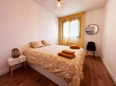 Cama o camas de una habitación en Apartamento de cuatro habitaciones en Talavera
