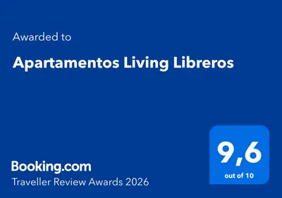Certificado, premio, señal o documento que está expuesto en Apartamentos Living Libreros