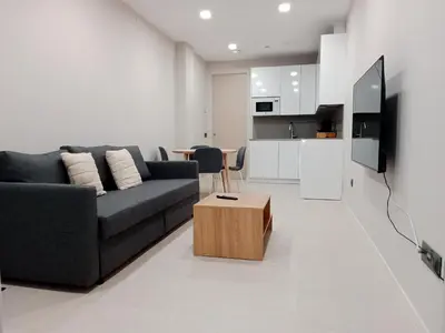 Una cocina o zona de cocina en Apartamentos Living Libreros