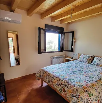 Cama o camas de una habitación en Puerto de la Serrana