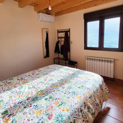 Cama o camas de una habitación en Puerto de la Serrana