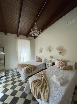 Cama o camas de una habitación en Casa Rural 3R Completa