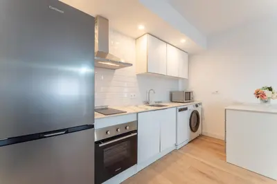 Una cocina o zona de cocina en Apartamentos Turísticos Lulú