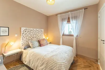 Cama o camas de una habitación en Precioso piso con increíbles vistas en Piedralaves, Tiétar