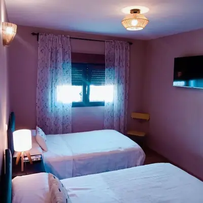 Cama o camas de una habitación en Precioso piso con increíbles vistas en Piedralaves, Tiétar