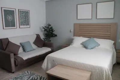 Cama o camas de una habitación en Casa Rural Fuente Vieja