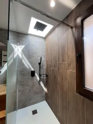 Un baño de Apartamento casa rural en Abadía AT-CC-00850