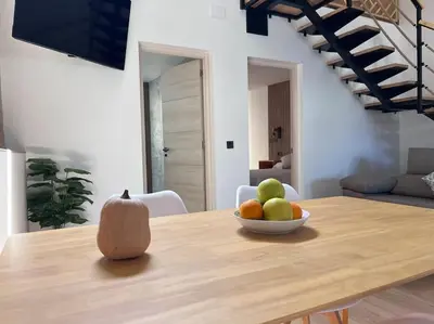 Zona de estar de Apartamento casa rural en Abadía AT-CC-00850