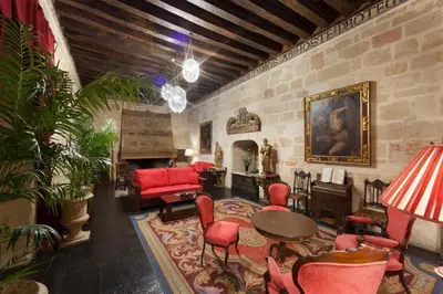 Zona de estar de Posada Real Castillo del Buen Amor