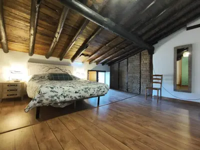 Cama o camas de una habitación en Solaz del Ambroz Hervas 1