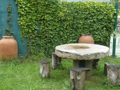 Jardín al aire libre en Casa Rural Sietevillas Padel