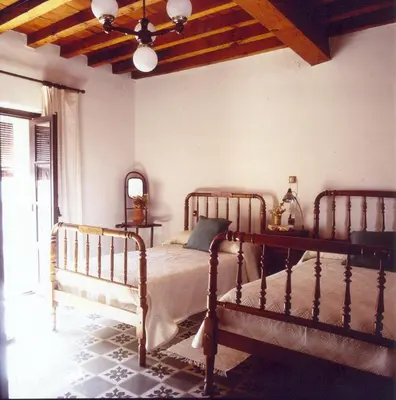 Cama o camas de una habitación en Posada de Amonaria