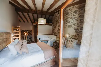 Cama o camas de una habitación en La casa del Mayoral