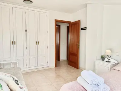 Cama o camas de una habitación en Ático Vistas Sierra Gredos con AC & Wi-Fi