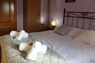 Cama o camas de una habitación en La Huertarrona
