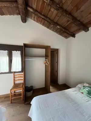 Cama o camas de una habitación en Casa Rural Granja Abril