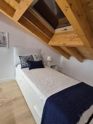 Cama o camas de una habitación en Casa La tranca