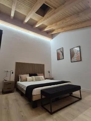 Cama o camas de una habitación en Casa La tranca