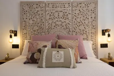 Cama o camas de una habitación en Apartamentos Plasencia Bambu