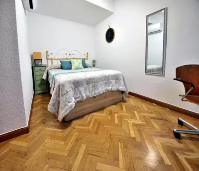 Cama o camas de una habitación en Dúplex La Ranita Salmantina
