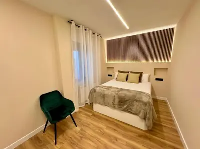 Cama o camas de una habitación en Premium Plaza de la Fuente