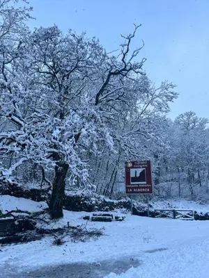 La casina de la alberca en invierno