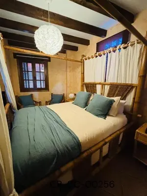 Cama o camas de una habitación en Casa Rural Puerto del Emperador