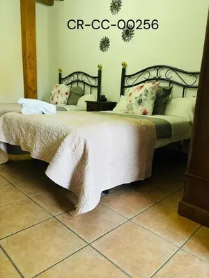 Cama o camas de una habitación en Casa Rural Puerto del Emperador