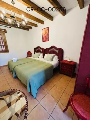Cama o camas de una habitación en Casa Rural Puerto del Emperador