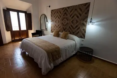 Cama o camas de una habitación en Hotel rural Candelsa