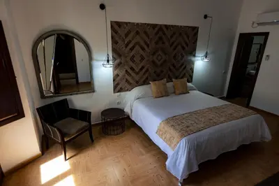 Cama o camas de una habitación en Hotel rural Candelsa