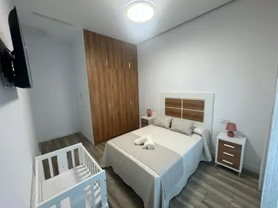 Cama o camas de una habitación en Casa Rural El Lucero Extremeño