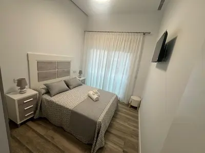Cama o camas de una habitación en Casa Rural El Lucero Extremeño