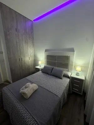 Cama o camas de una habitación en Casa Rural El Lucero Extremeño