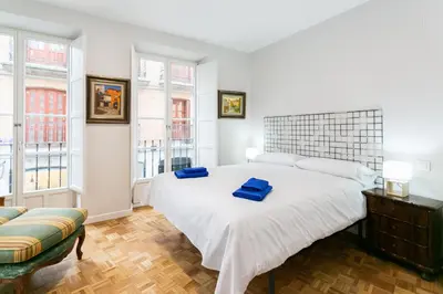Cama o camas de una habitación en Apartamento Avila CATEDRAL