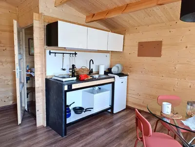 Una cocina o zona de cocina en Camping Arribes del Duero