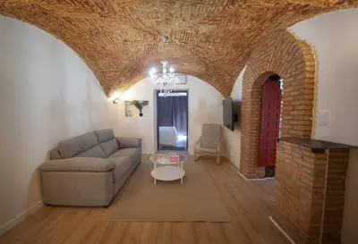 Zona de estar de Destino Deluxe Suite Alvear Cáceres