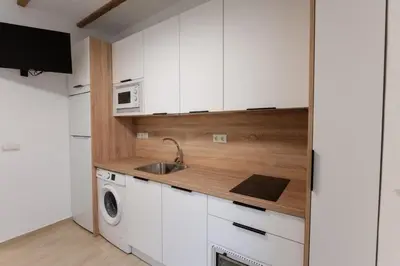 Una cocina o zona de cocina en Apartamento-estudio-Carvajal