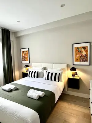 Cama o camas de una habitación en Apartamentos Élite - Art Collection - Gustav