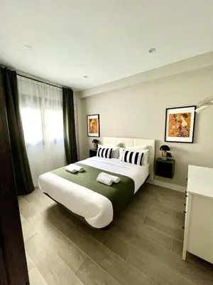 Cama o camas de una habitación en Apartamentos Élite - Art Collection - Gustav