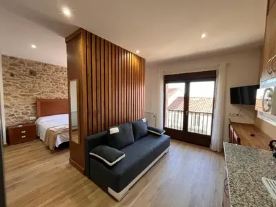 Cama o camas de una habitación en Mar de Nubes Piornal III entre el Valle del Jerte y La Vera