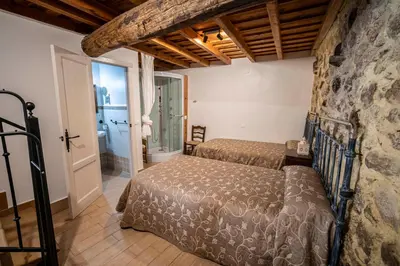 Cama o camas de una habitación en Casa Rural La Barquilla