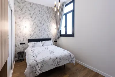 Cama o camas de una habitación en Urban Estudios Canterias