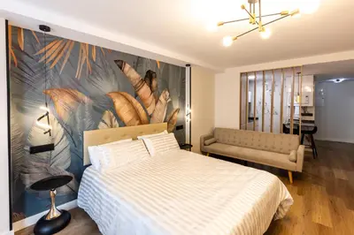 Cama o camas de una habitación en Urban Estudios Canterias