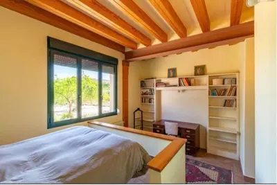 Cama o camas de una habitación en La encina del pastor