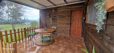 Un balcón o terraza de Las Traviesas CABAÑA