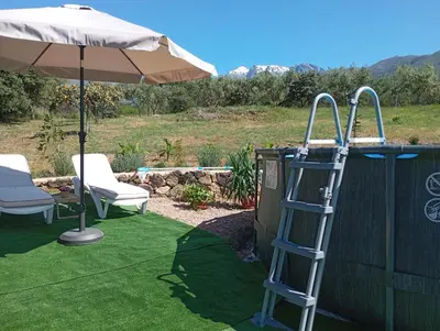 Jardín al aire libre en Las Traviesas CABAÑA