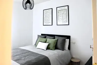 Cama o camas de una habitación en La Biznaga Ávila