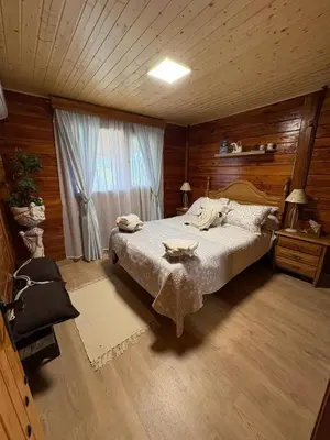 Cama o camas de una habitación en La CABAÑA