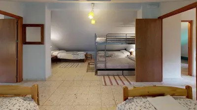 Cama o camas de una habitación en Casa Rural Hoz de la Pinilla
